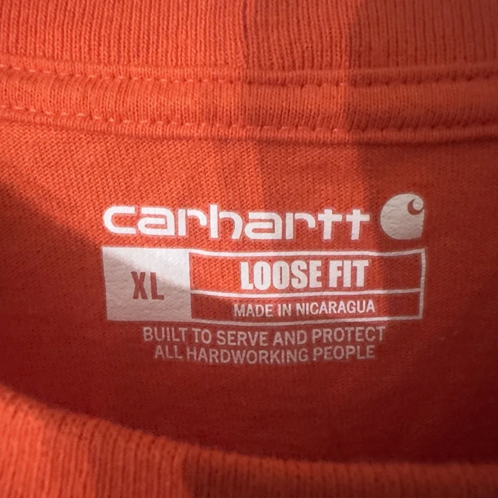Carhartt K87‎ Loose Fit Short Sleeve Heavy Weight Pocket T Shirt Xl Orange